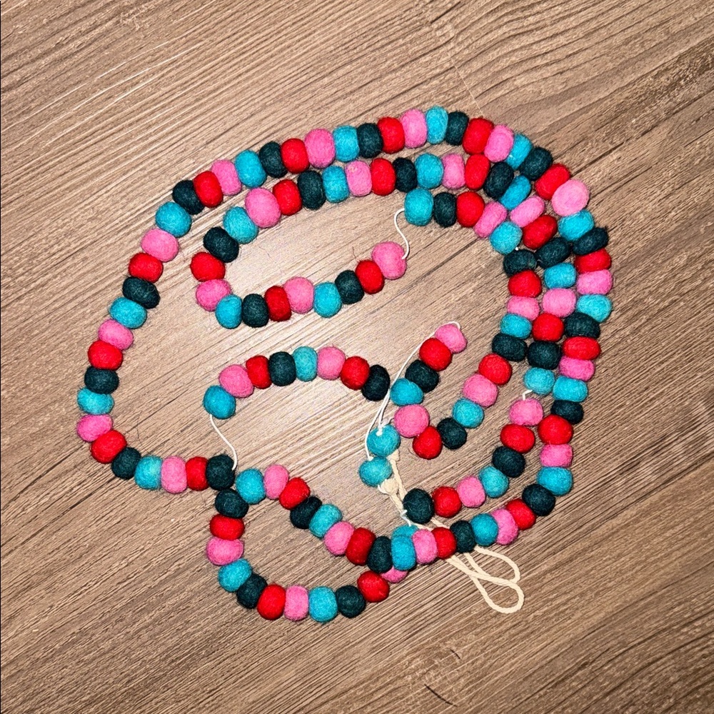 Colorful Felt Ball Garland